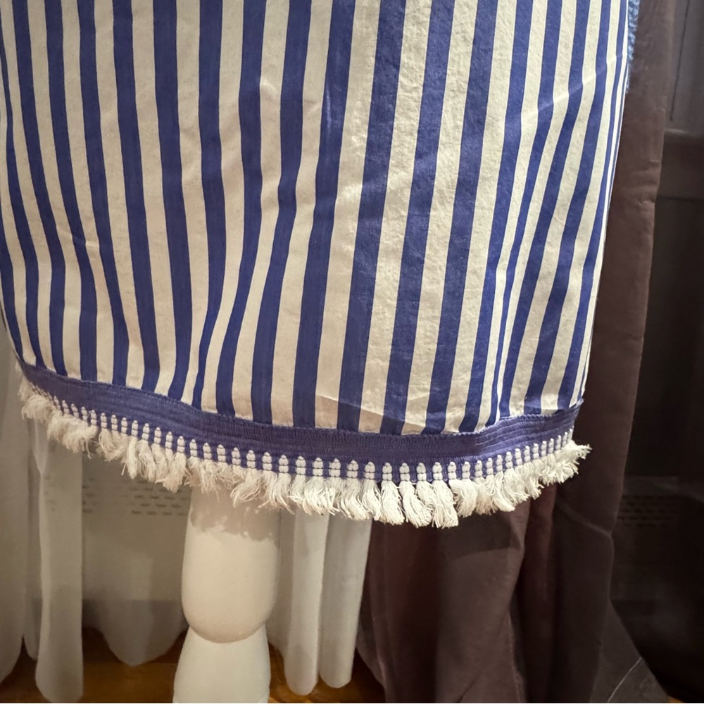 Blue and White Striped Dress - Picture 6 of 6